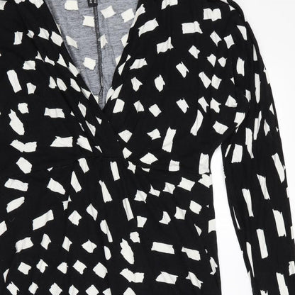 pomodoro Womens Black Geometric  Pencil Dress  Size 12