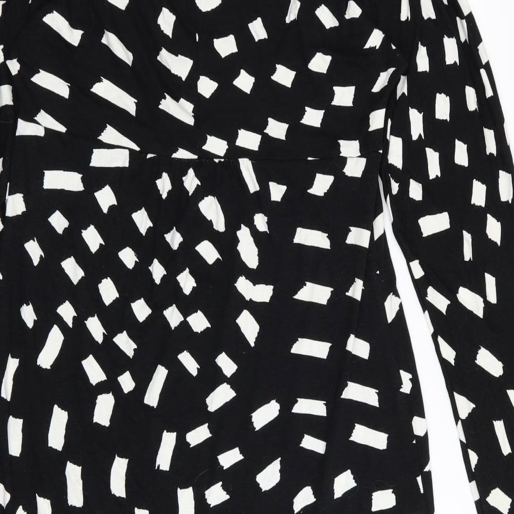 pomodoro Womens Black Geometric  Pencil Dress  Size 12
