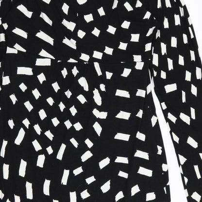 pomodoro Womens Black Geometric  Pencil Dress  Size 12