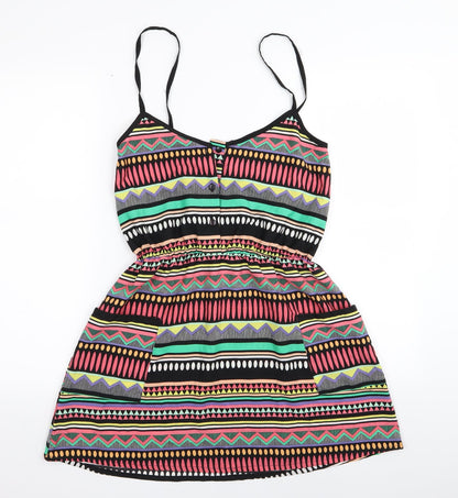 OCEAN CLUB Womens Multicoloured Geometric  Fit & Flare  Size 6