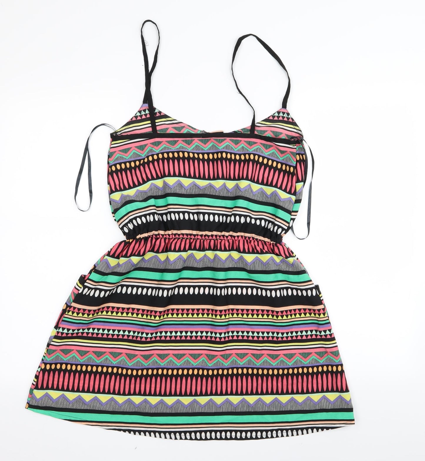 OCEAN CLUB Womens Multicoloured Geometric  Fit & Flare  Size 6