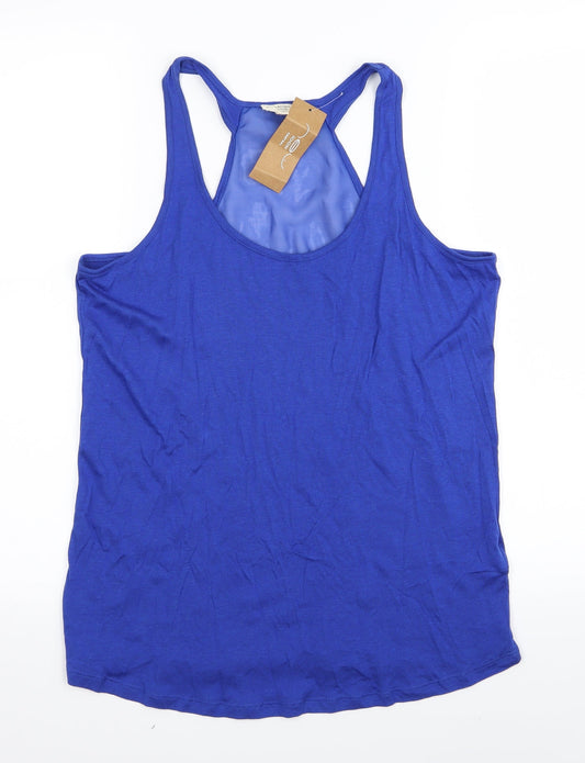 Womens UK Size 8 New Look Blue Basic Tank