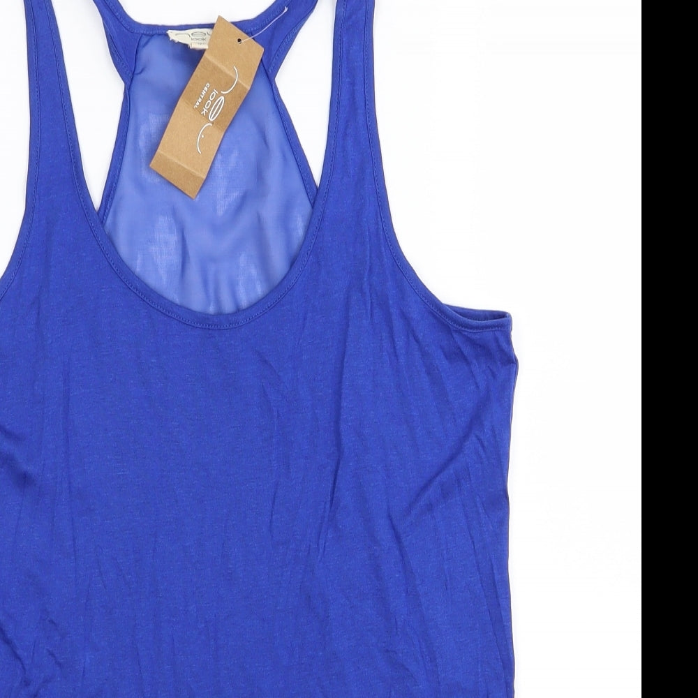 Womens UK Size 8 New Look Blue Basic Tank