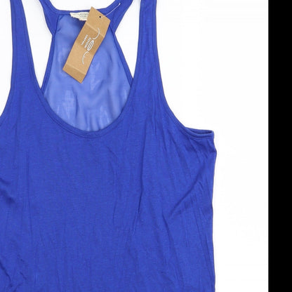 Womens UK Size 8 New Look Blue Basic Tank