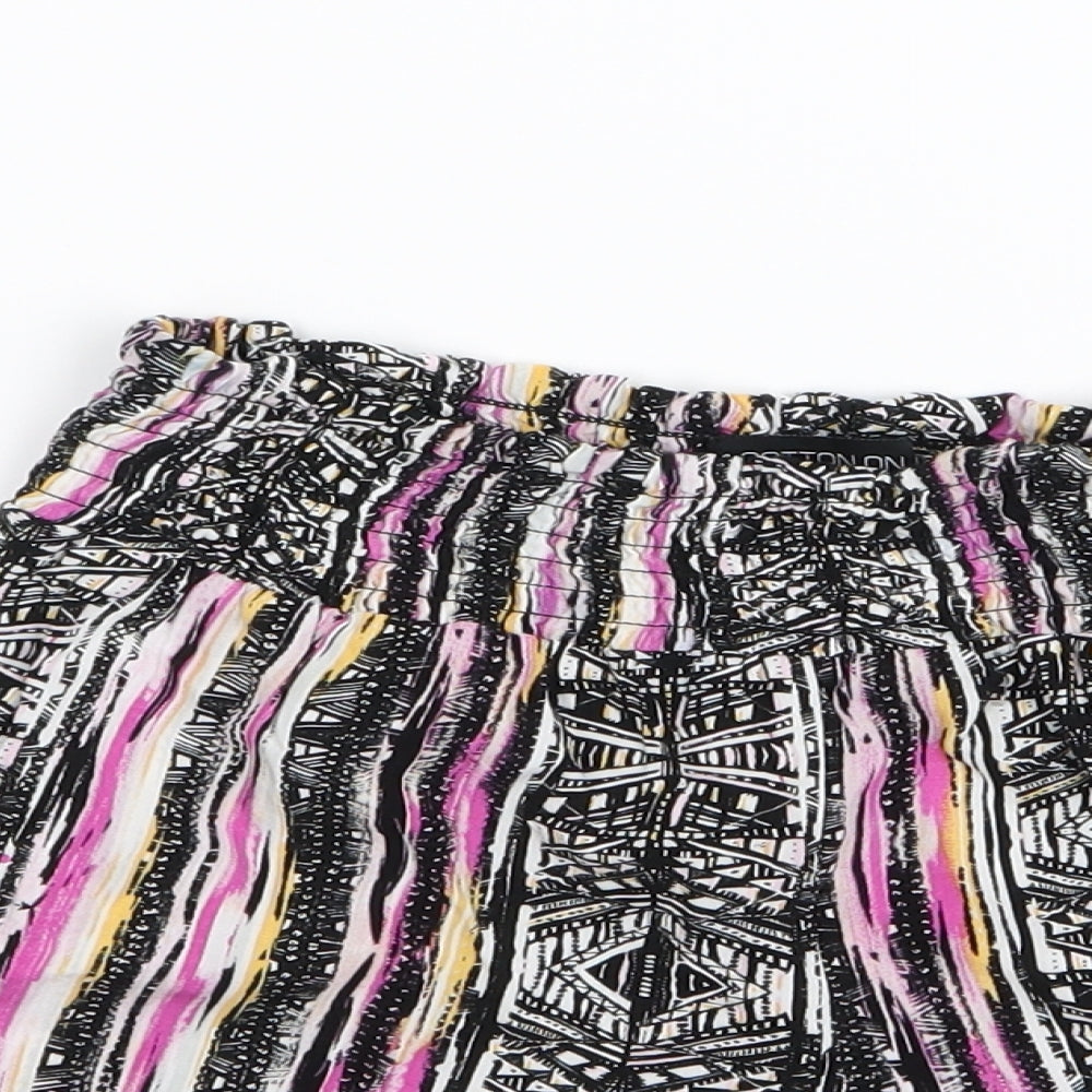 Cotton On Womens Multicoloured Geometric  Sweat Shorts Size S - Stretch waistband