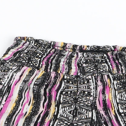 Cotton On Womens Multicoloured Geometric  Sweat Shorts Size S - Stretch waistband