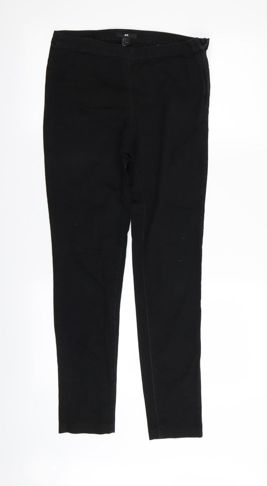 Womens UK Size 8 H&M Regular Fit  Black Trousers