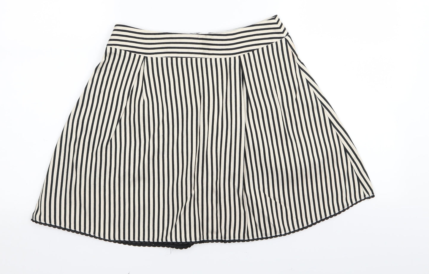 Miss Selfridge Womens White Striped  Mini Skirt Size 8
