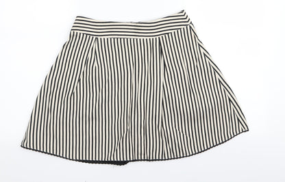 Miss Selfridge Womens White Striped  Mini Skirt Size 8