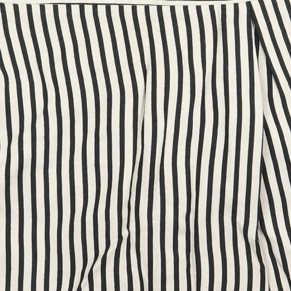 Miss Selfridge Womens White Striped  Mini Skirt Size 8