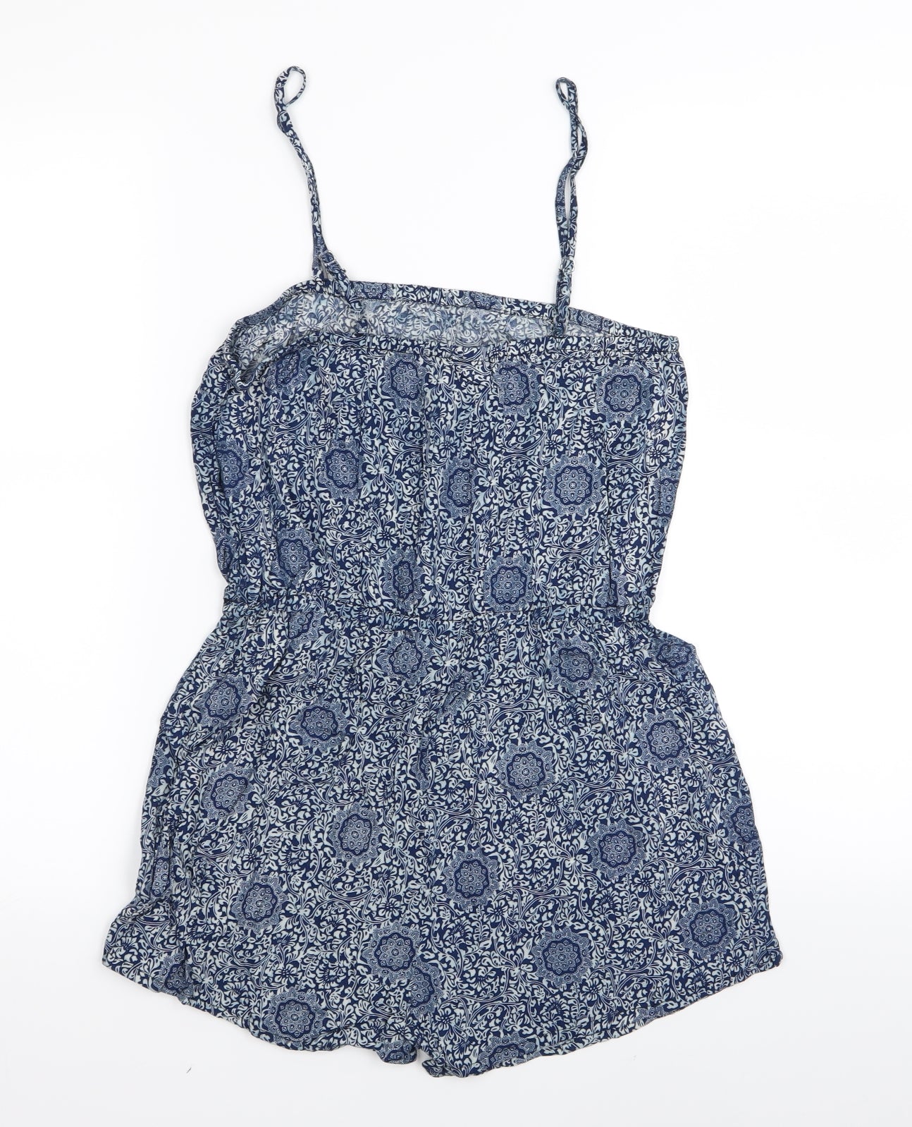 vero Womens Blue Geometric  Playsuit One-Piece Size S