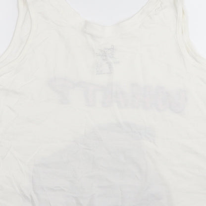 Primark Womens White   Top Pyjama Top Size 10