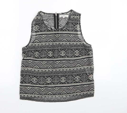 Womens UK Size 10 New Look Black Basic Tank