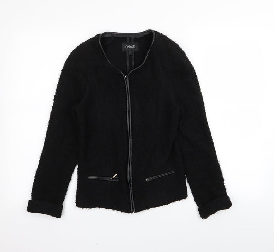 NEXT Womens Black   Full Zip Jumper Size 6