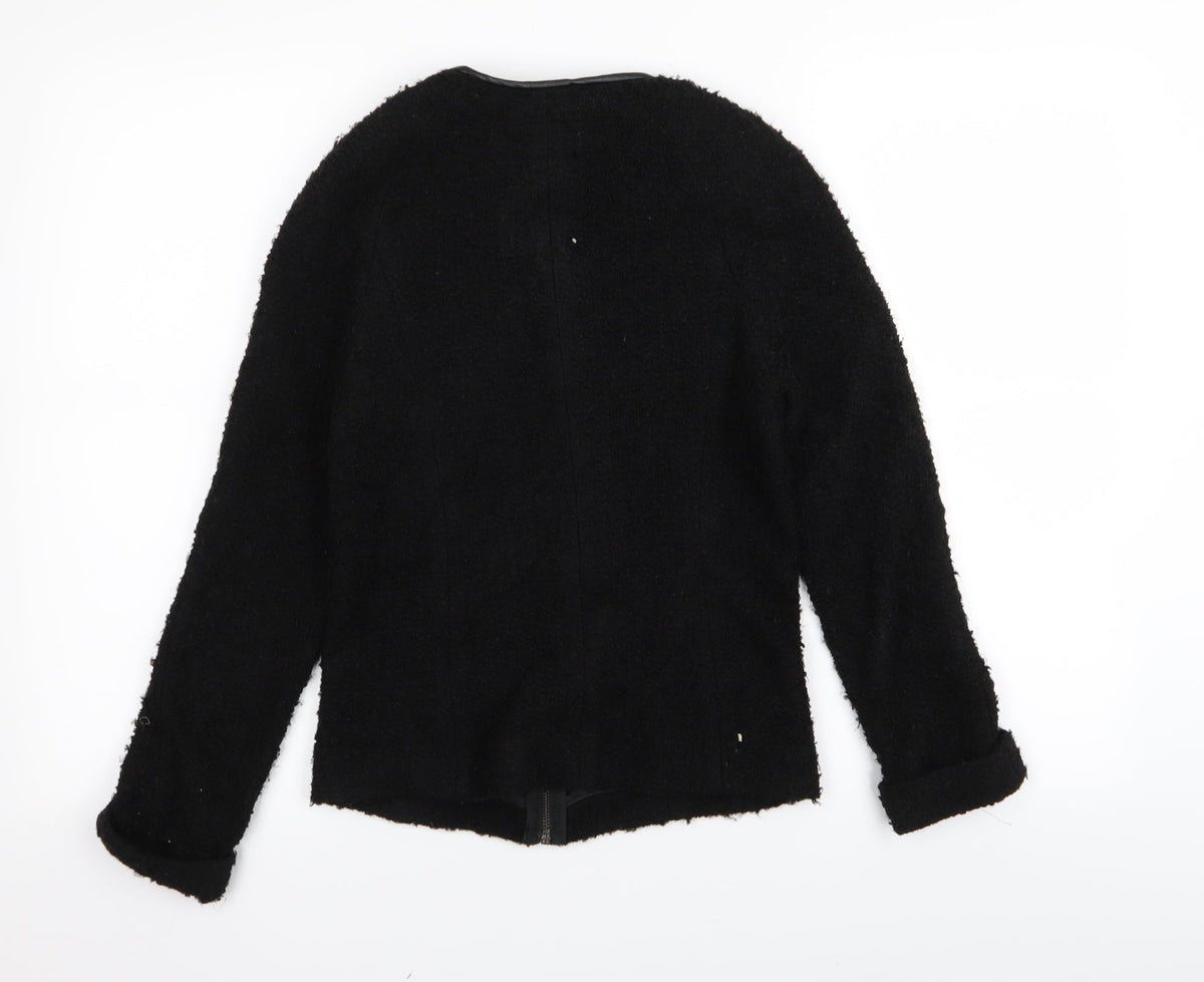 Next Womens Black   Full Zip Jumper Size 6