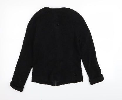 Next Womens Black   Full Zip Jumper Size 6