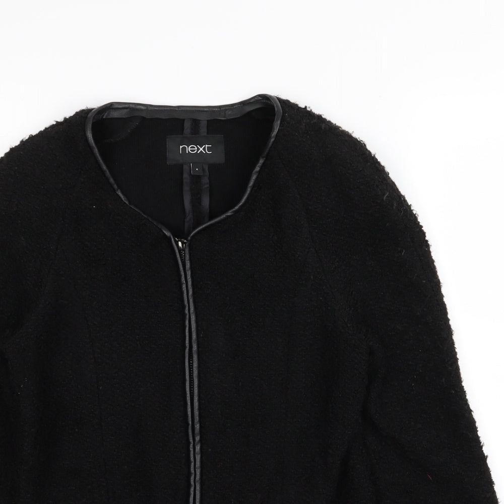 Next Womens Black   Full Zip Jumper Size 6