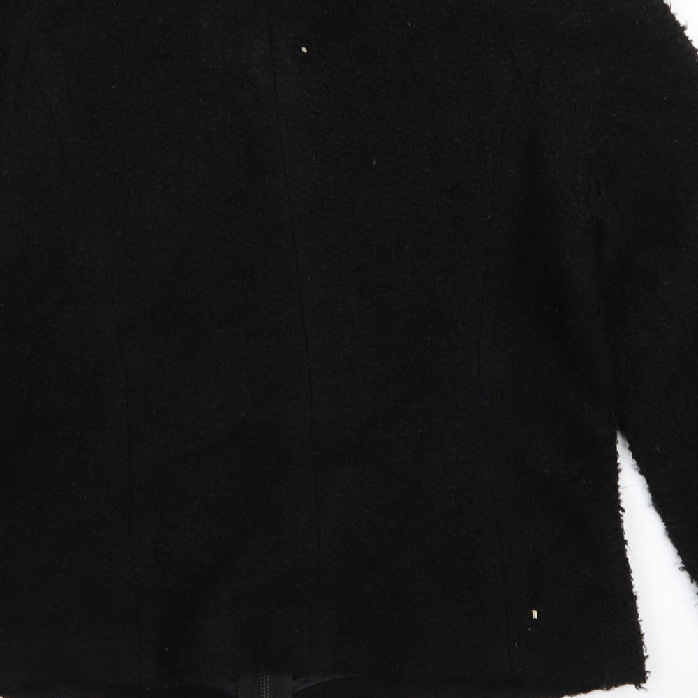 Next Womens Black   Full Zip Jumper Size 6