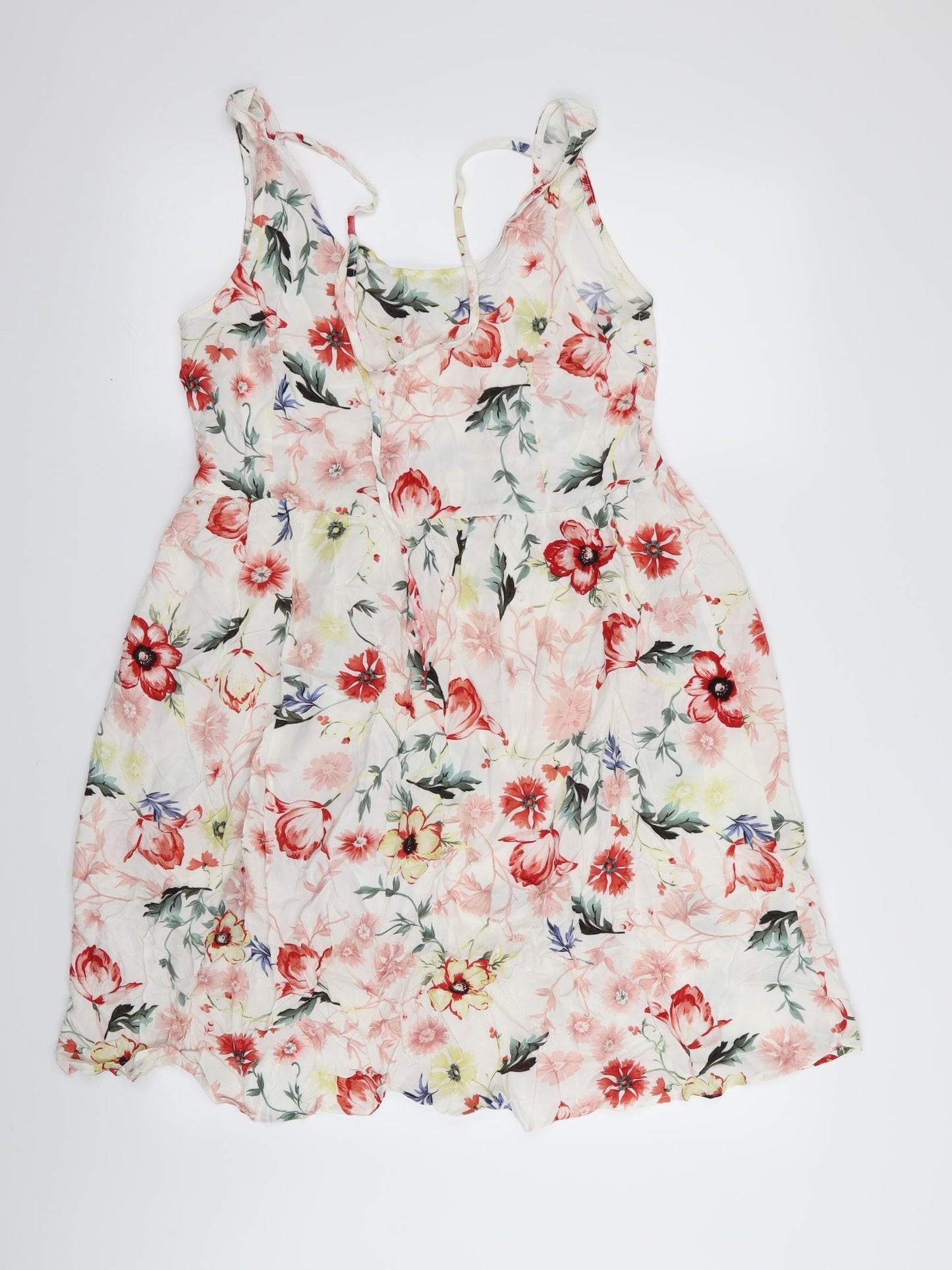 Jaqueline deYong Womens White Floral  Fit & Flare  Size 6