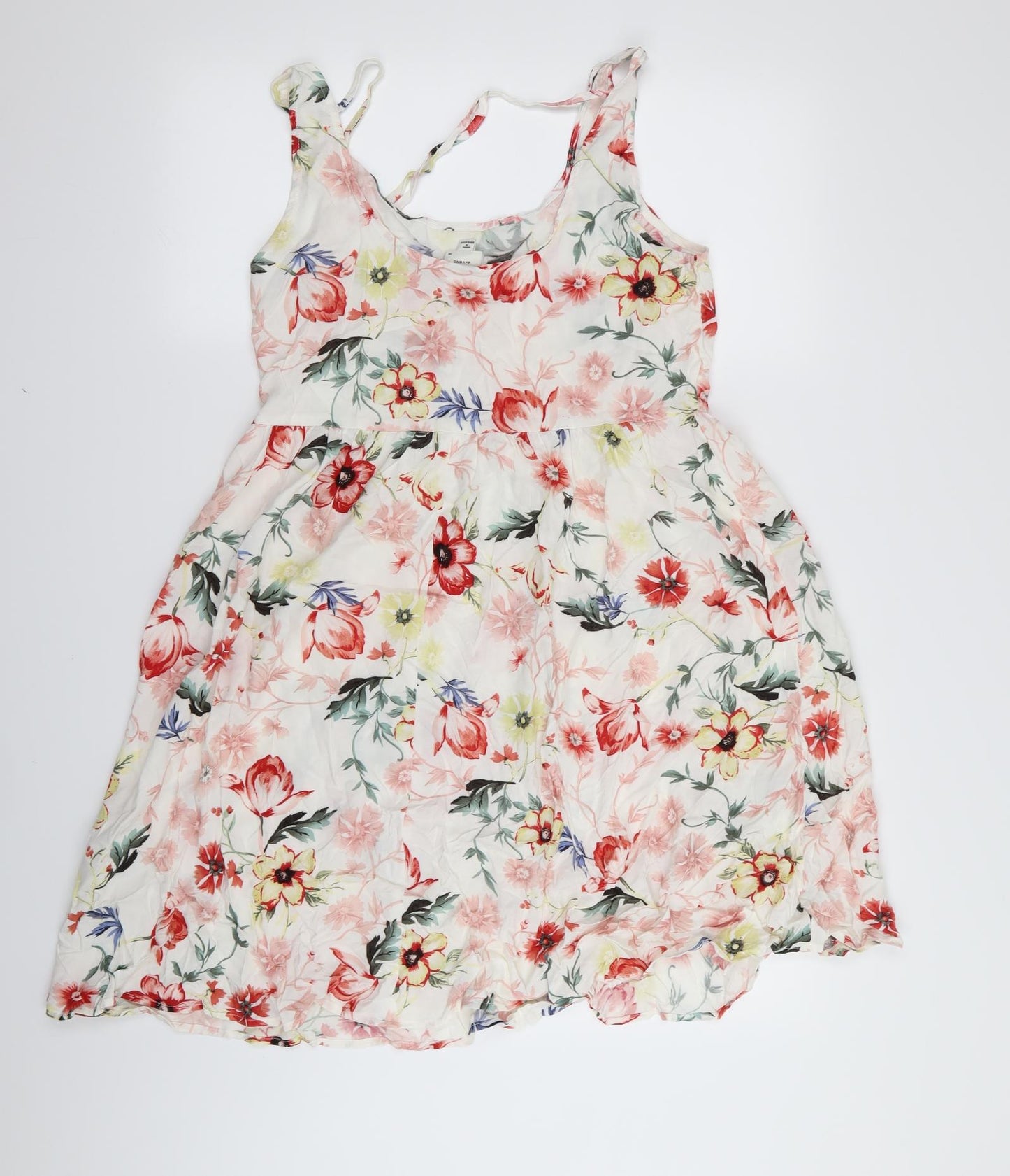 Jaqueline deYong Womens White Floral  Fit & Flare  Size 6