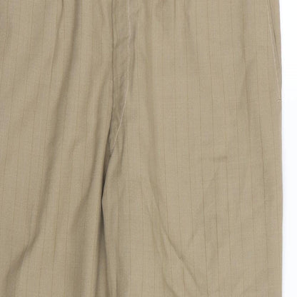 Preworn Mens Beige Striped  Trousers  Size 32 in L27 in