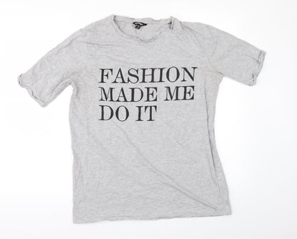 Golddigga Womens Grey   Basic T-Shirt Size 14  - FASHION MADE ME DO IT