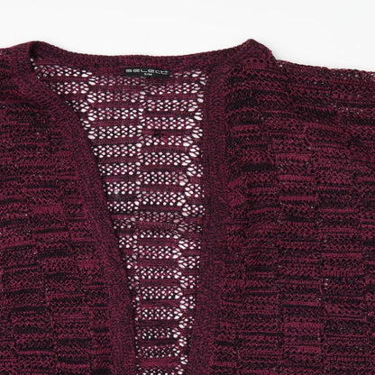 Select Womens Red   Cardigan Jumper Size L