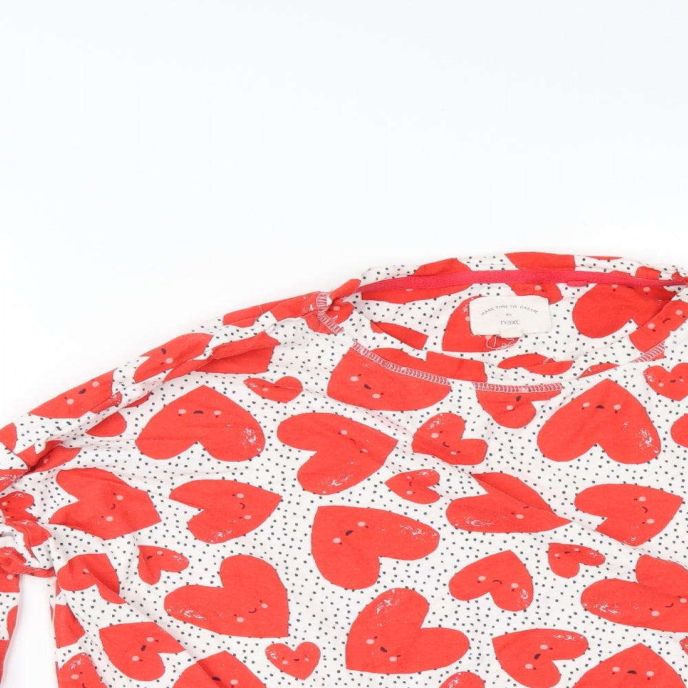 NEXT Womens White Polka Dot  Top Pyjama Top Size M