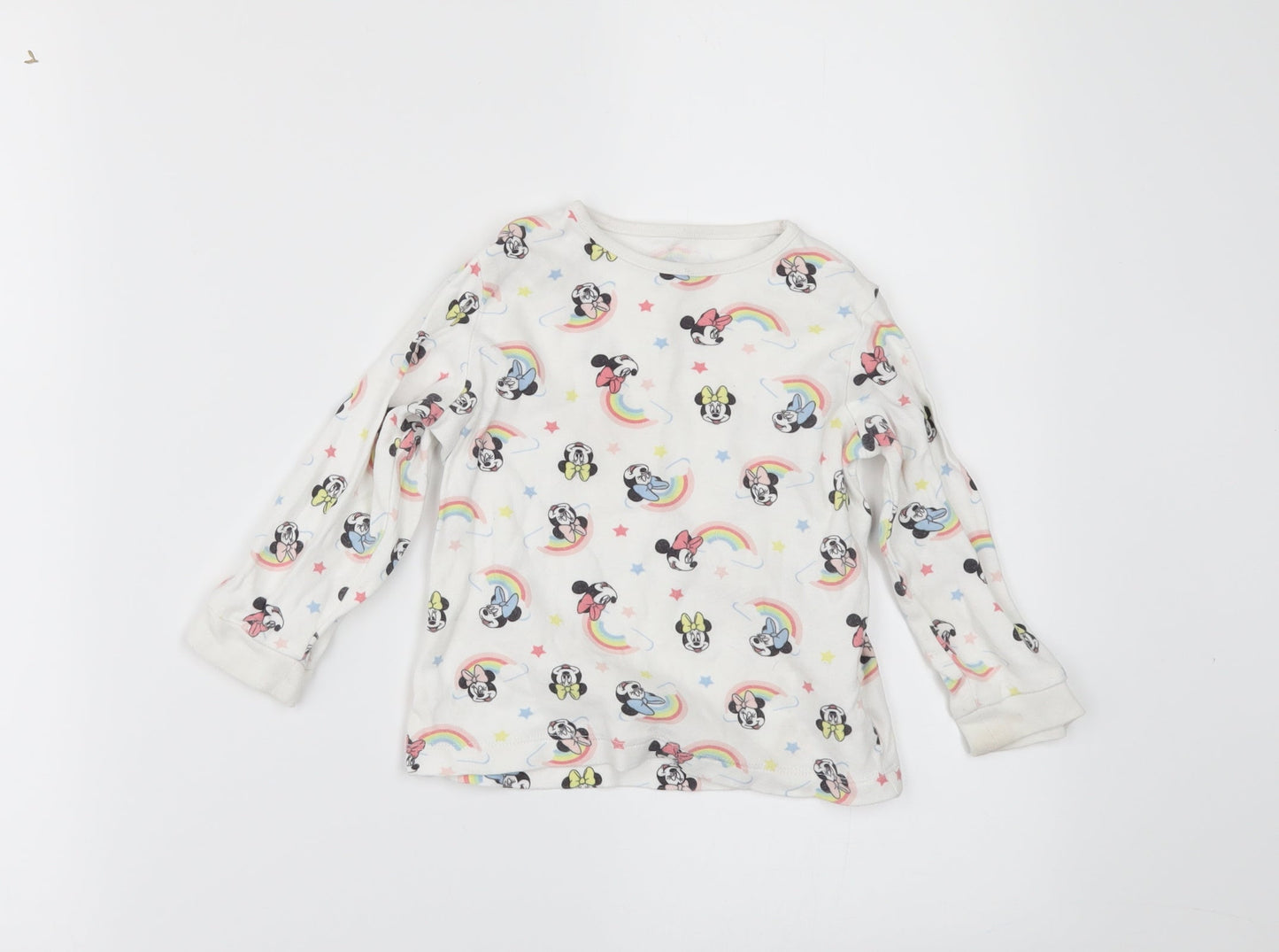 George Girls White   Basic T-Shirt Size 18-24 Months  - disney