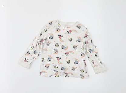 George Girls White   Basic T-Shirt Size 18-24 Months  - disney