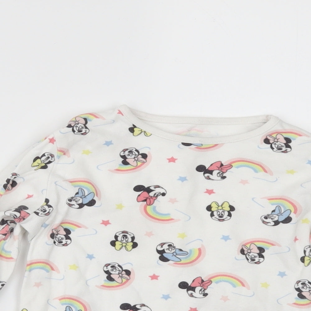 George Girls White   Basic T-Shirt Size 18-24 Months  - disney