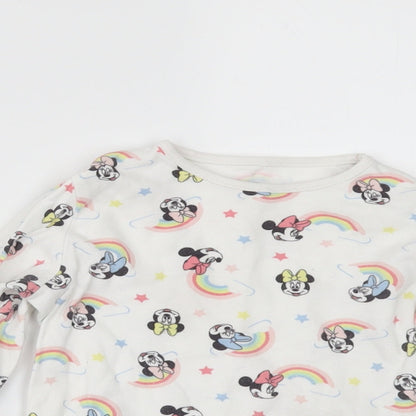 George Girls White   Basic T-Shirt Size 18-24 Months  - disney