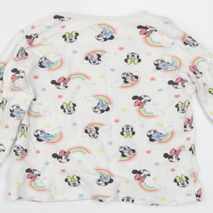 George Girls White   Basic T-Shirt Size 18-24 Months  - disney