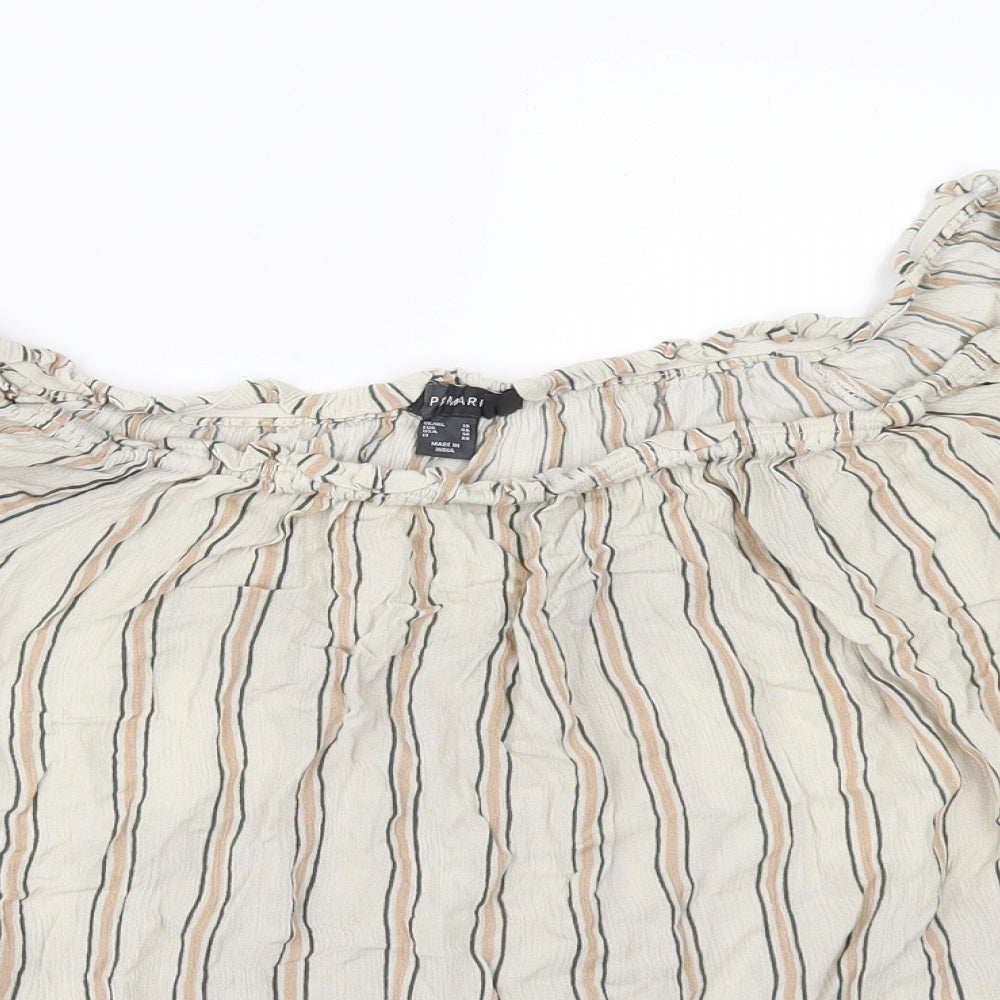 Primark Womens Beige   Tunic Blouse Size 16