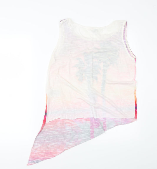 Blonde & Blonde  Womens White   Basic T-Shirt Size 12