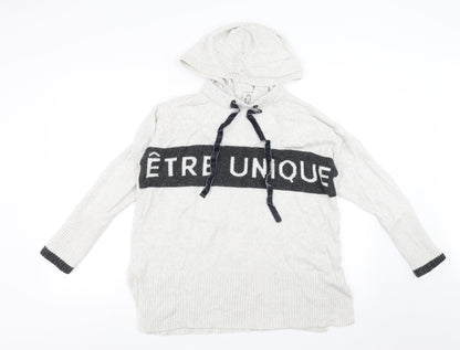 River Island Womens Grey   Pullover Hoodie Size 8  - etre unique