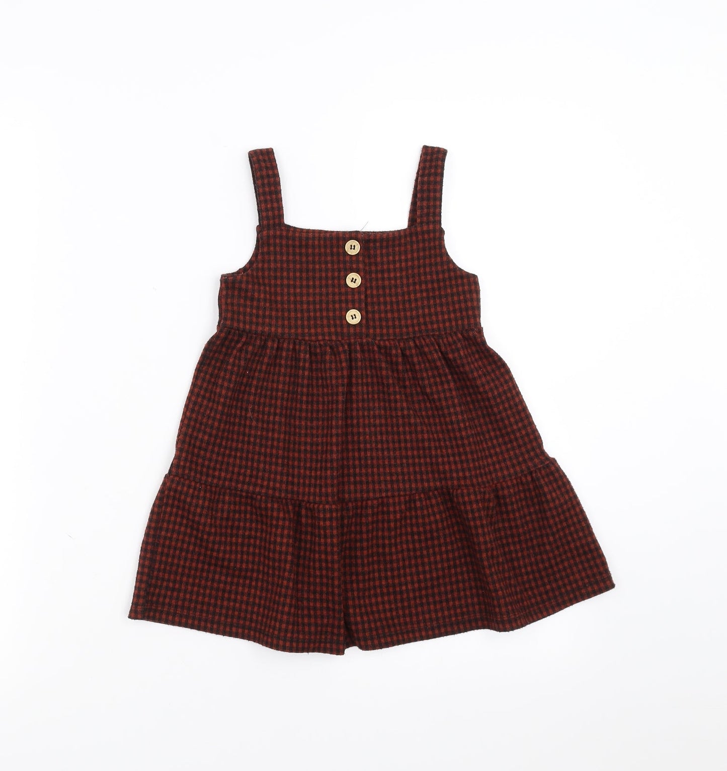 George Girls Brown Check  Fit & Flare  Size 18-24 Months