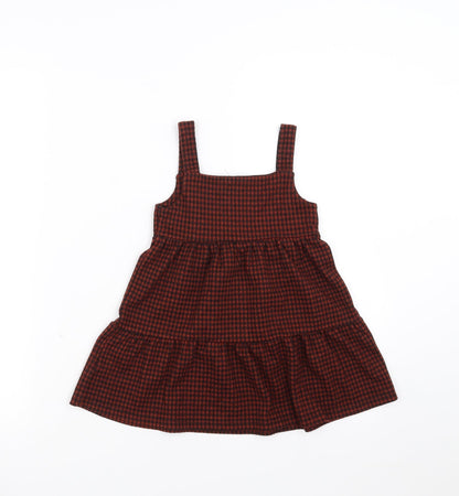 George Girls Brown Check  Fit & Flare  Size 18-24 Months