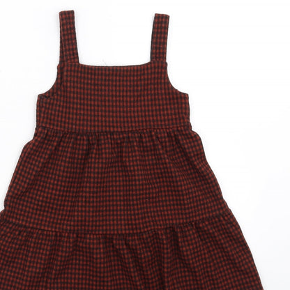 George Girls Brown Check  Fit & Flare  Size 18-24 Months
