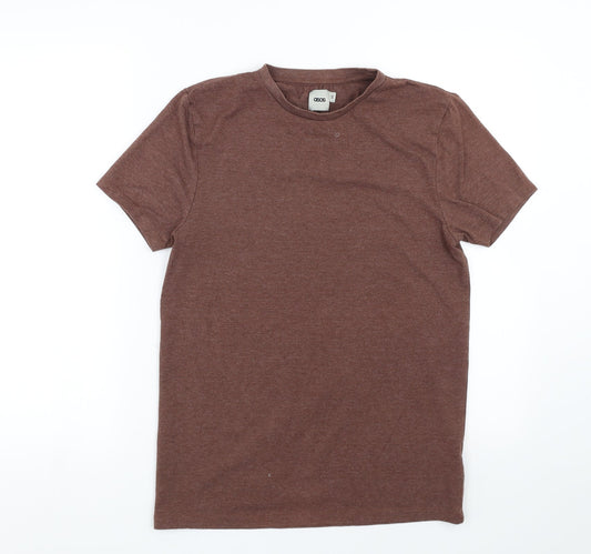Womens UK Size S ASOS Brown Basic T-Shirt