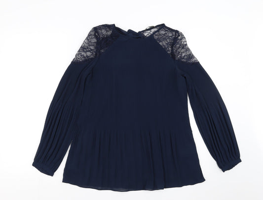 Womens UK Size 8 NEXT Blue Basic Blouse