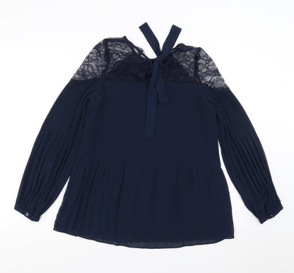 Womens UK Size 8 NEXT Blue Basic Blouse