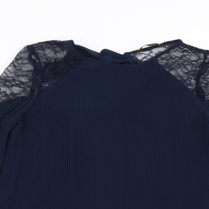 Womens UK Size 8 NEXT Blue Basic Blouse