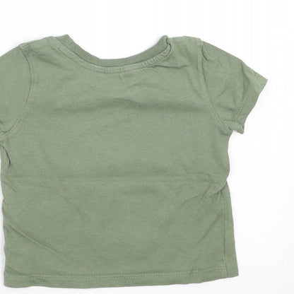 Primark Baby Green   Basic T-Shirt Size 9-12 Months  - cactus