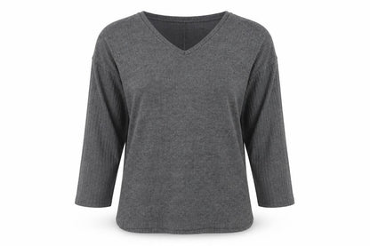 Womens UK Size 10 New Look Grey Basic T-Shirt