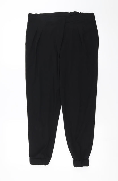 Womens UK Size 4 Topshop Regular Fit  Black Trousers