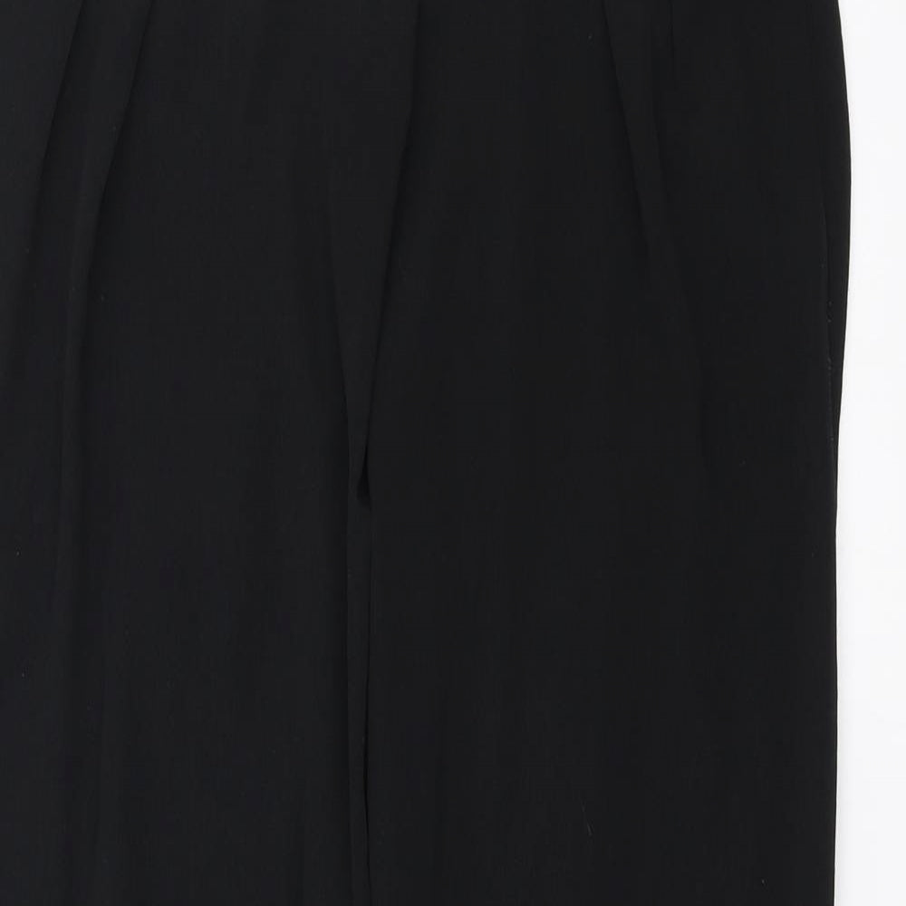 Womens UK Size 4 Topshop Regular Fit  Black Trousers