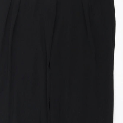 Womens UK Size 4 Topshop Regular Fit  Black Trousers