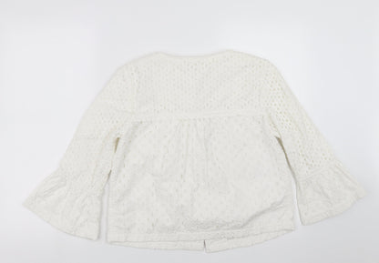 Womens UK Size 10 Marks and Spencer White Jacket