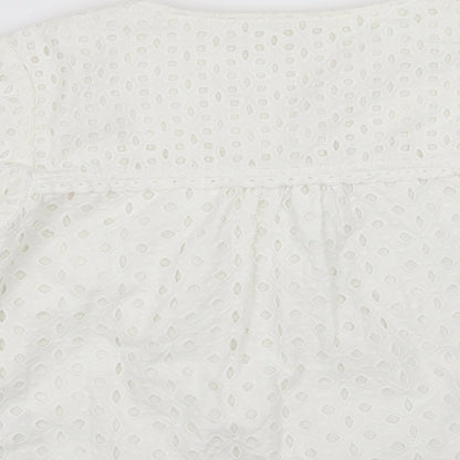 Womens UK Size 10 Marks and Spencer White Jacket